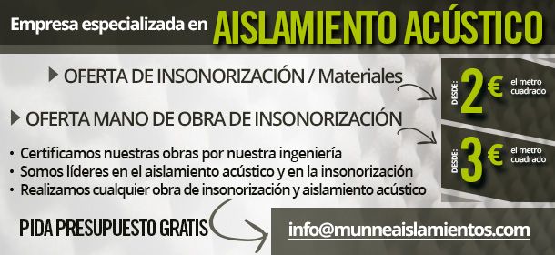 Comprar Aislamiento acústico